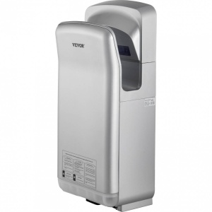Uscator de maini vertical Profesional, Argintiu, 2000 W, 100 m/s, timp uscare 8-10 s, ABS, 290 x 220 x 685 mm