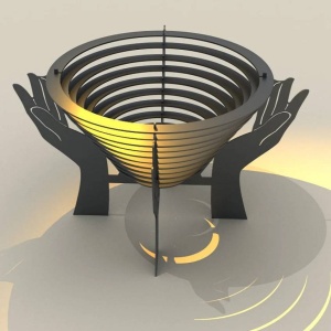 Vatra metalica de foc Krodesign KRO-1070, diametru 600 mm, grosime 4 mm, pentru exterior - Img 6