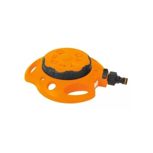 Aspersor HECHT 06018, 8 moduri de pulverizare, presiune 4 bar, debit 8 l/min, material plastic, culoare negru/portocaliu