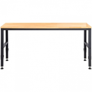 Banc de lucru cu inaltime reglabila 719 – 968 mm, max 900 kg, 4 x Prize AC, 2 x USB, Blat stejar - Img 2