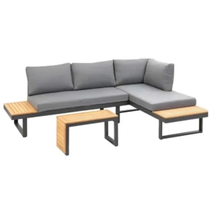 Canapea de gradina HECHT Murcia, lemn/metal, canapea 175 x 78 x 70 cm, masa 70 x 35 x 40 cm