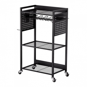 Carucior cu 4 niveluri pentru scule, Vivatechnix max 68 kg, 4 x roti, 560 x 350 x 970 mm, carlige laterale - Img 2