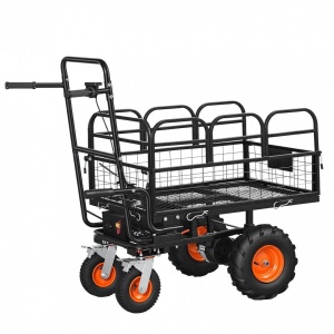 Carucior electric 500 W, 4 x Roti, 36 V, 432 Wh, Capacitate max 300 kg, Basculabil - Img 3