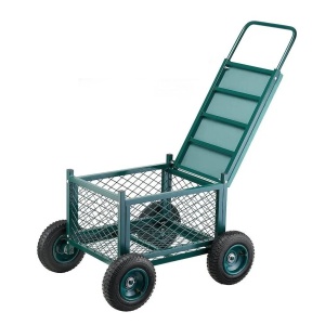 Carucior multifunctional pentru gradina cu sezut, 760×520×440 mm, Capacitate 181 kg, Otel, Roti gonflabile - Img 2