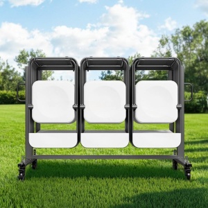 Carucior pentru mese si scaune pliante, Otel, 1830x860x1820 mm, Capacitate 42 scaune sau 12 mese, max 240 kg - Img 3
