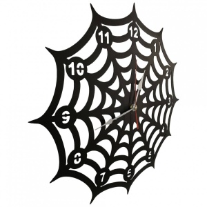 Ceas de perete metalic Krodesign Spider, diametru 50 cm, negru - Img 2