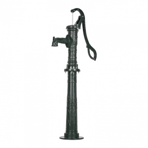 Cismea manuala cu picior, Ridicare max 6 m, Fonta/Otel carbon, Dimensiune 400 x 240 x 1290 mm, Verde Antic - Img 2