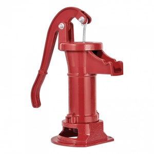 Cismea manuala pentru gradina, Antic Rosu, Adancime max 7.6 m, Fonta/Otel carbon, 230 x 180 x 400 mm - Img 2