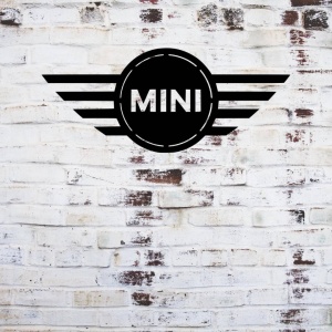 Decoratiune metalica de perete Krodesign KRO-1056, Mini Cooper, diametru 50 cm, negru, grosime 1.5 mm - Img 2