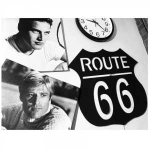 Decoratiune perete Route 66, dimensiune 68x60 cm, negru - Img 3