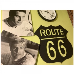 Decoratiune perete Route 66, dimensiune 68x60 cm, negru - Img 4