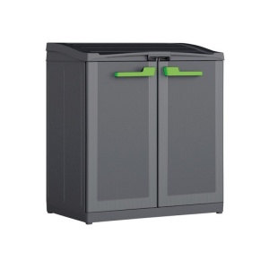 Dulap gradina compact 2 usi pentru reciclare graphite Keter Moby 110 L