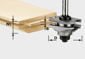 Freză de profilat/cu arc HW S8 D46 x D12-FD, Festool