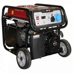 Generator de curent Senci SC-6000E, 5500W, 230V - AVR inclus, motor benzina cu demaraj electric