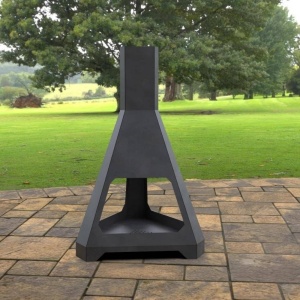 Incalzitor pentru terasa/gradina, Hexagon Fire Pit KRO-1075, Otel, Negru, 1158x725 mm, grosime 3 mm - Img 2