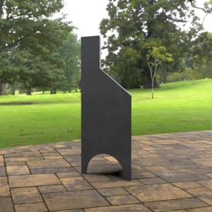 Incalzitor pentru terasa/gradina, Pyramid Stove KRO-1080, Otel, Negru, 1200x500x500 mm, grosime 3 mm - Img 5