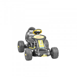 Kart cu pedale pentru copii Hecht 59789 structura de otel capacitate 30 kg negru & galben - Img 6