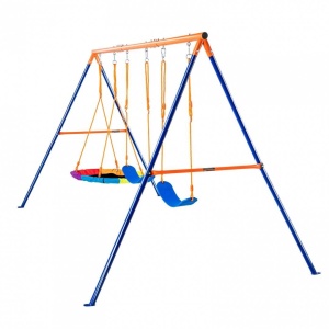 Leagan pentru copii, 3 in 1, cadru otel A, max 272 kg, demontabil, 1651H x 3048 x 1829 mm - Img 2