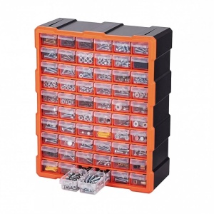 Organizator accesorii cu 60 sertare, Plastic, 38x16x47 cm - Img 2