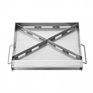 Plita otel inoxidabil, 43x33 cm, manere detasabile - Img 3