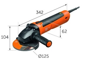 Polizor unghiular compact Fein CG 15-125 BL, putere 1500W, diametru disc 125 mm - Img 3