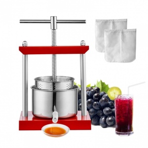 Presa manuala pentru struguri, citrice, vinete Vivatechnix Inox, capacitate 5.5 l, diametru cos 22 cm - Img 5