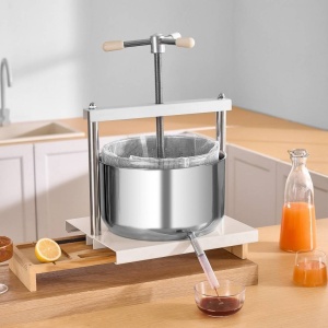Presa manuala pentru struguri si fructe moi, Capacitate 12 l, Inox, 370x355x665 mm - Img 3