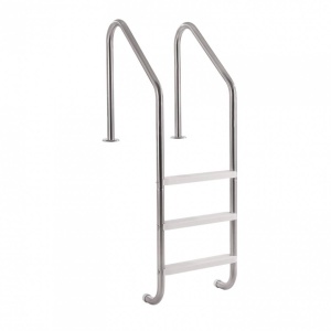 Scara pentru piscine, Inox, 3 trepte, balustrade dubla, max 120 kg, dimensiune 655 x 600 x 1580 mm - Img 2