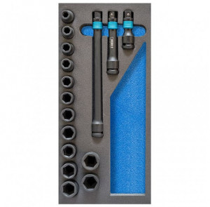 Set 13 chei tubulare de impact cu 6 laturi TM01/043, Fervi