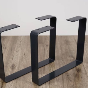 Set 2 picioare pentru banci sau masute, Vivatechnix KRO-1171, dimensiune 40x35x5 cm, Negru - Img 2