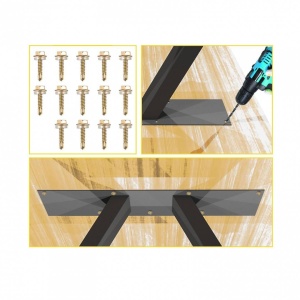 Set 2 picioare pentru mese Vivatechnix A, Otel, Inaltime reglabila 0-50 mm, dimensiune 71 x 45 cm - Img 6