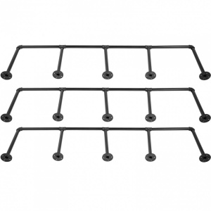 Set 3 suporturi pentru rafturi Vivatechnix Industrial, 34 x 136 cm, capacitate 100 kg, fara blaturi - Img 3