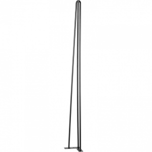 Set 4 picioare pentru mese Krodesign Otel, Negru, Inaltime 101.6 cm, protectie cauciuc - Img 6