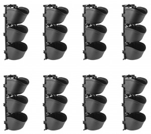 SET GHIVECI PERETE VERTICAL -PERETE 8" (30x24x21cm)×24buc. 26cm/80cm