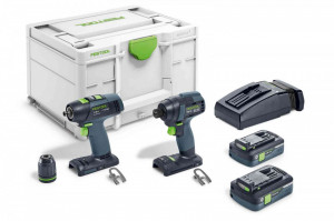 Set maşină de înşurubat şi gaurit TID 18 HPC 4,0 I-Set T18, Festool - Img 2