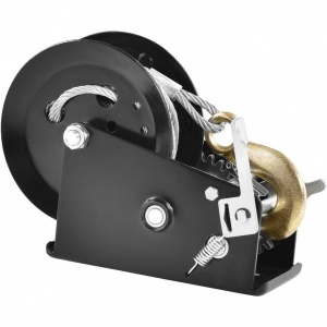 Troliu manual cu cablu capacitate 1570 Kg, clichet cu 2 directii, pentru barci, ATV-uri, Remorci