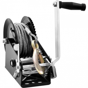 Troliu manual cu cablu capacitate 1570 Kg, clichet cu 2 directii, pentru barci, ATV-uri, Remorci - Img 4