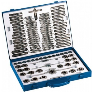 Trusa de tarozi si filiere M2-M18 metrice din otel WOLFRAM (TUNGSTEN), Fervi