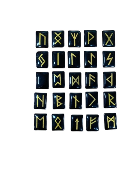 Set 25 de rune gravate din onix 20 mm x 15 mm