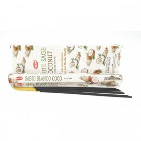 Set betisoare parfumate Hem SALVIE ALBA SI COCOS 1 set x 6 cutii x 20 betisoare