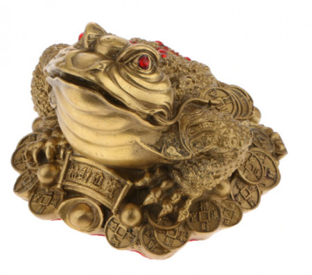 Statueta feng shui Broasca cu moneda in gura , noroc si prosperitate