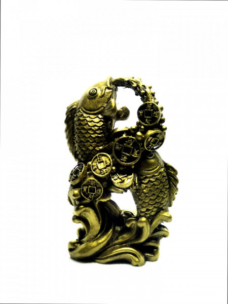 Pereche de crapi aurii - Feng Shui din Rasina, 10 cm lungime