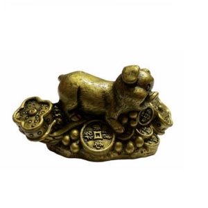 Porc cu ruy si monede din rasina 5 cm, Model FS 84 A