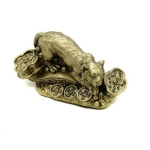 Statueta Feng Shui Tigru cu Ru Yi - 9cm,model FS207 (B)
