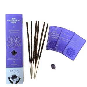 Betisoare parfumate Affirmations of Purity-Sacred Elements Ritual Kit cu AMETIST