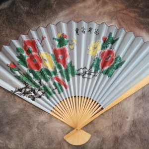 Evantai feng shui albastru flori 90cm x 160 cm