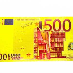 Bancnote feng shui 5,10,20,50,100,200,500 euro , polimer auriu metalic calitativ , amulete feng shui abundenta in marimea celor originale - Img 7