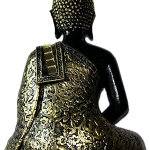 Statueta aurie GOBI Feng Shui Buddha Mangala Karigaari India 15x10x5 cm - Img 3