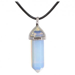 Colier cu piatra semipretioasa hexagonala Opal