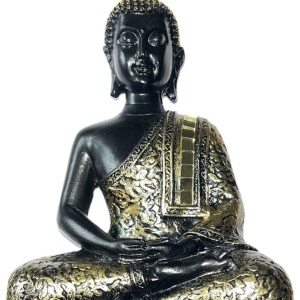 Statueta aurie GOBI Feng Shui Buddha Mangala Karigaari India 15x10x5 cm
